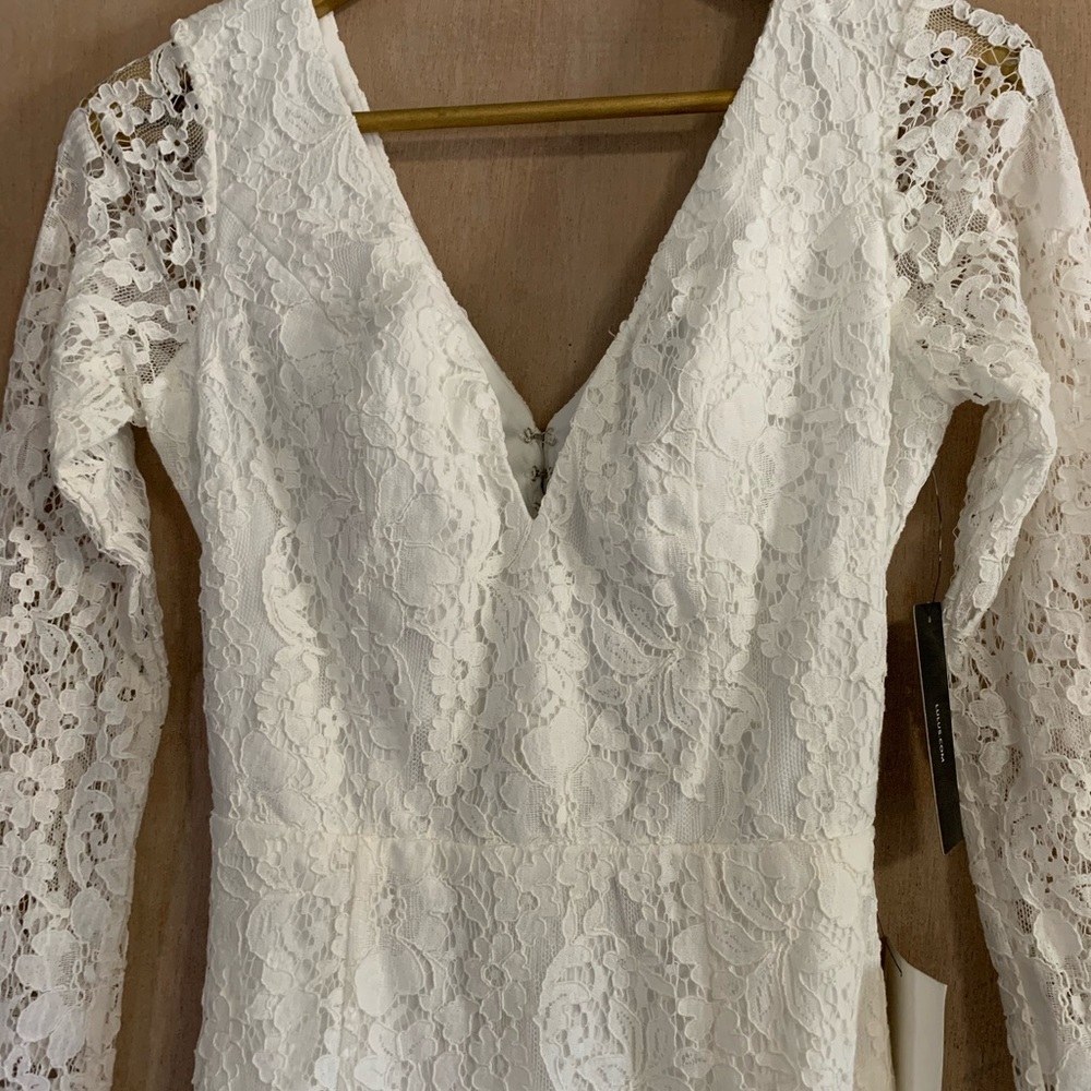 Lulus White maxi lace dress